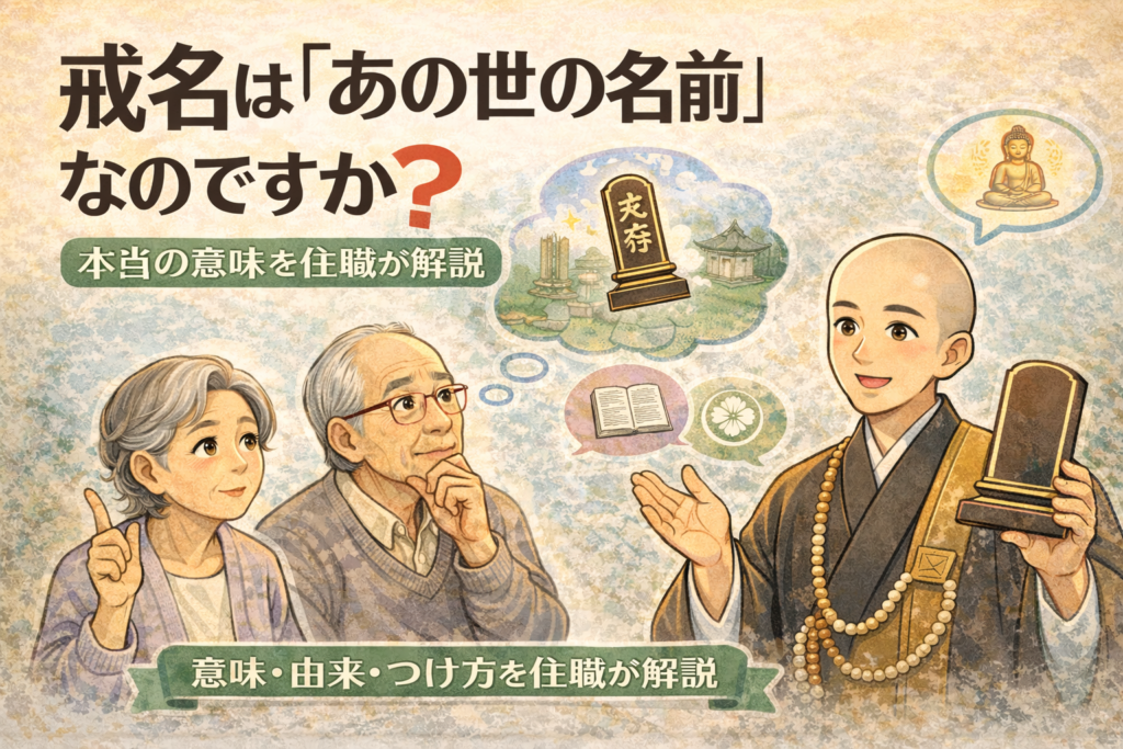 戒名は「あの世の名前」なのですか？｜本当の意味を住職が解説