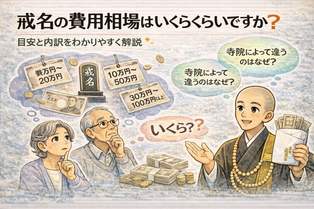 戒名の費用相場はいくらくらいですか？｜目安と内訳をわかりやすく解説