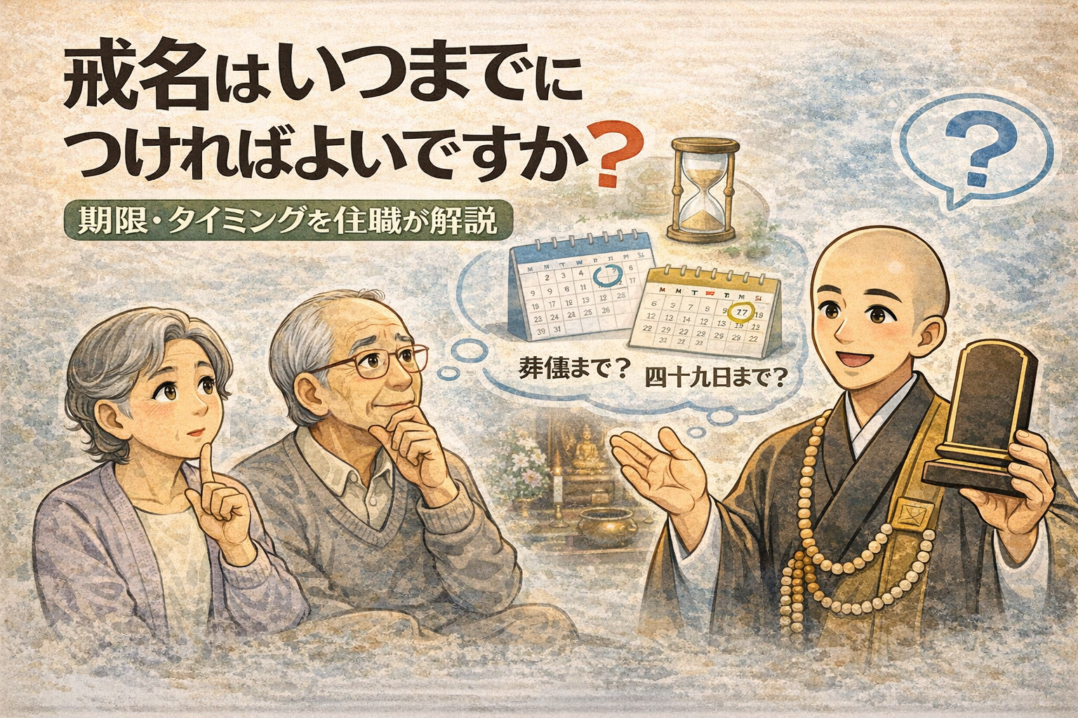 戒名はいつまでにつければよいですか？