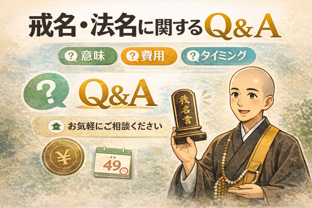 戒名・法名に関するQ&A｜意味・費用・タイミング