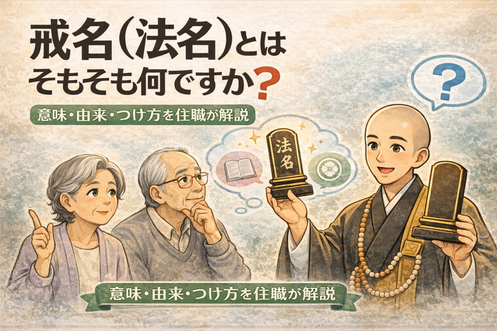 戒名（法名）とはそもそも何ですか？｜意味・由来・つけ方を住職が解説