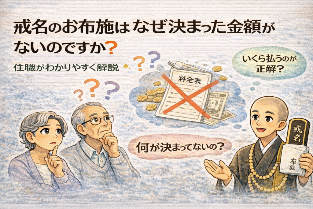 戒名のお布施はなぜ決まった金額がないのですか？｜住職がわかりやすく解説