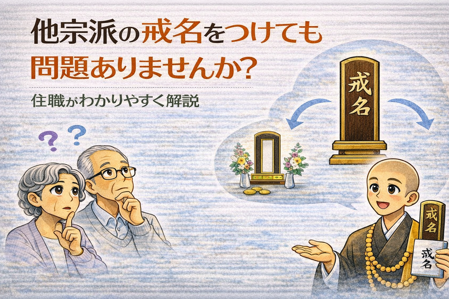 他宗派の戒名をつけても問題ありませんか？｜住職がわかりやすく解説