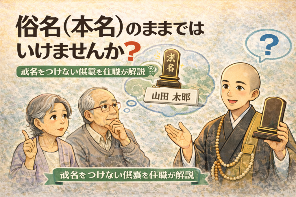 俗名（本名）のままではいけませんか？｜戒名をつけない供養を住職が解説